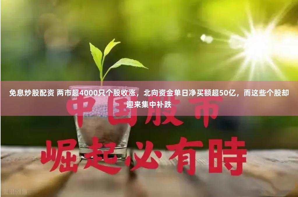 免息炒股配资 两市超4000只个股收涨，北向资金单日净买额超50亿，而这些个股却迎来集中补跌